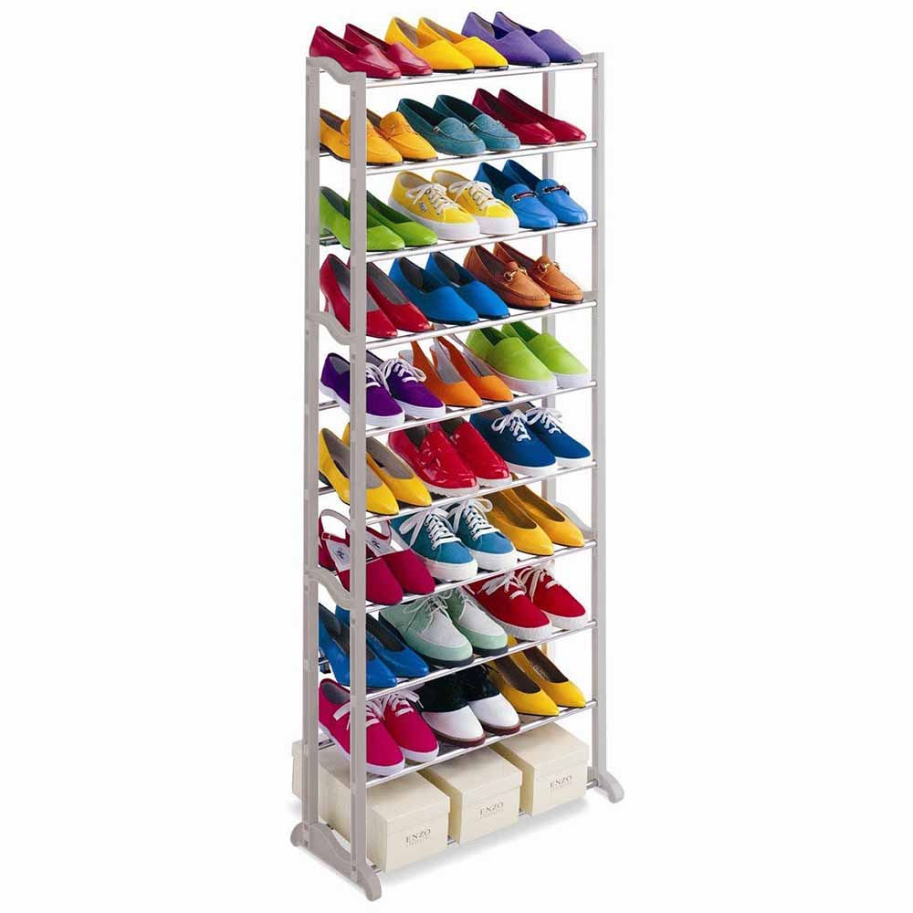 10 row shoe storage - white-1