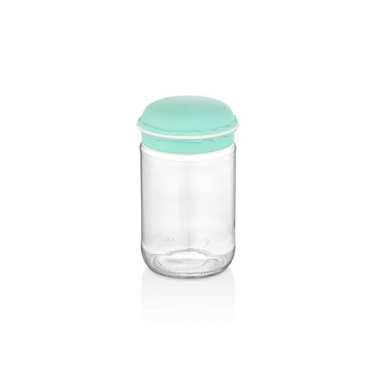 Iris HN-1215 Macaron Üveg fűszertartó 370ml - Zöld / fukszia / narancs / sárga színekben (HN-1215)-0