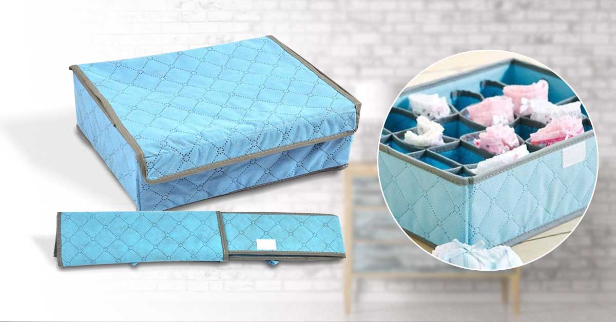 Underwear storage box with 24 compartments-2