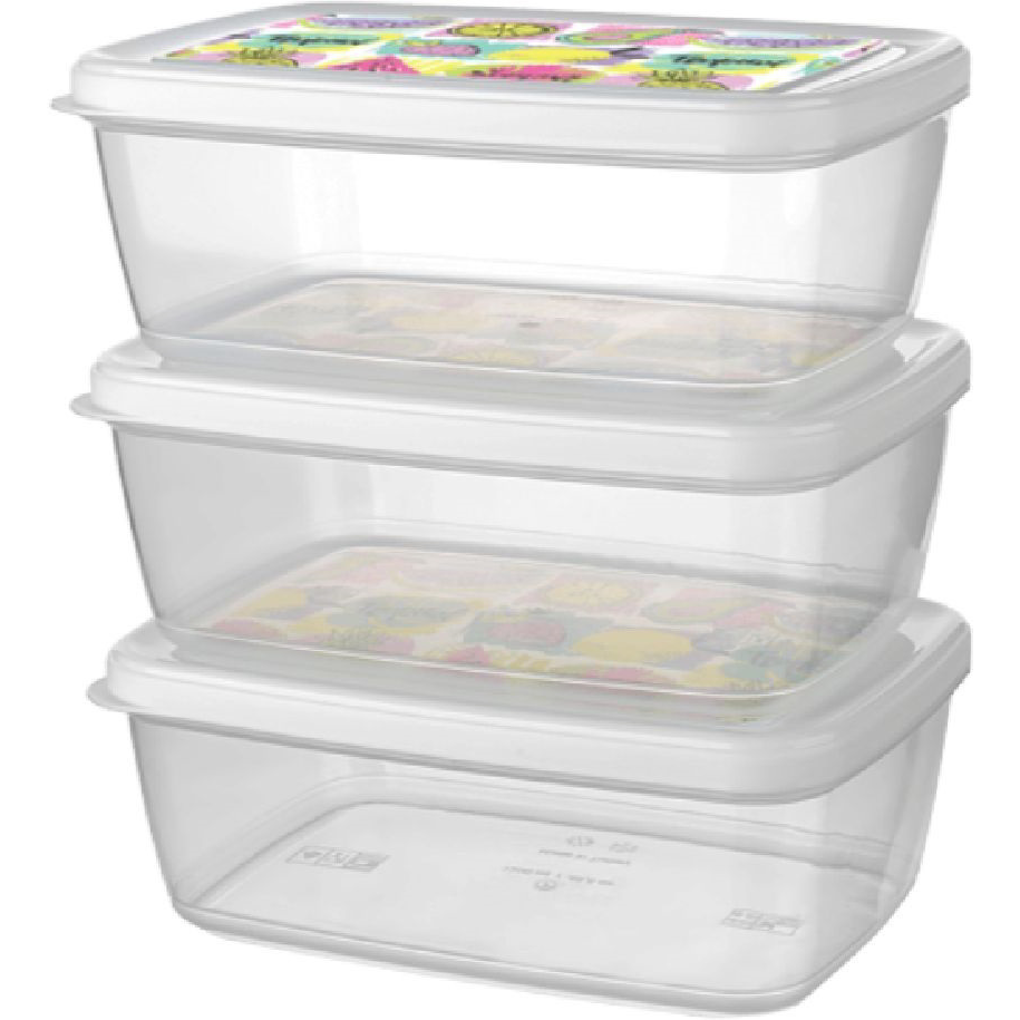 Műanyag eldobható tároló doboz szett (3 darabos) (15575)-0