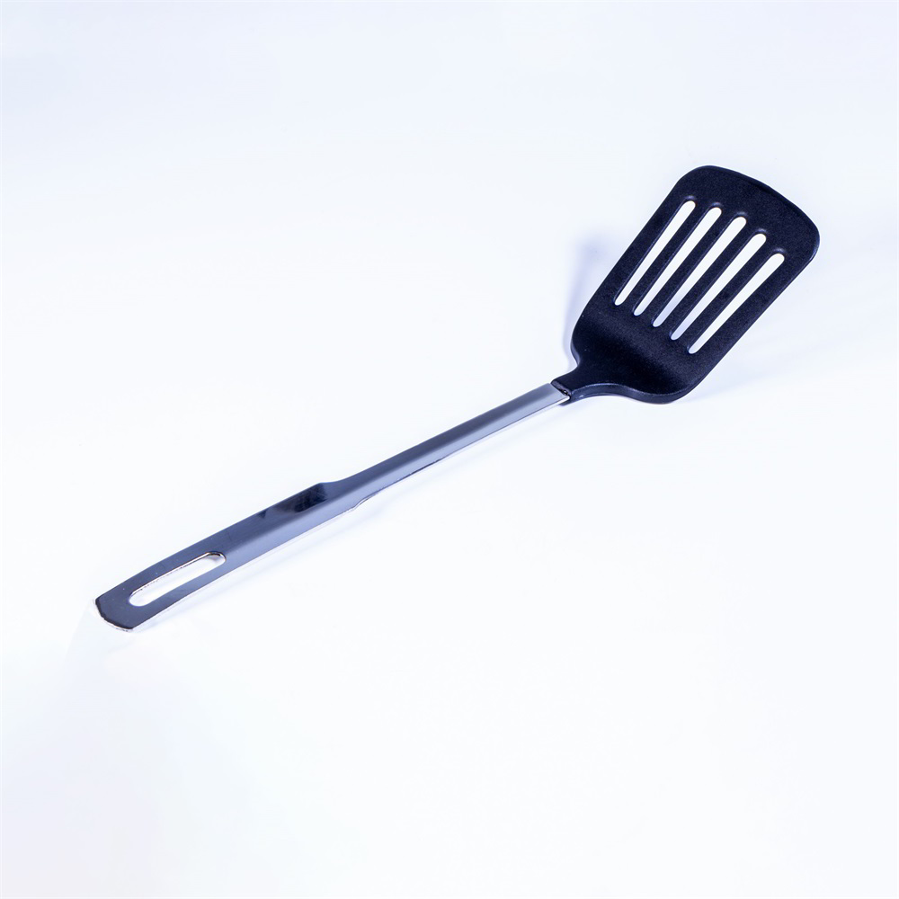 TOO KT-473 Fém / műanyag konyhai spatula 33 cm - Fekete (KT-473)-0