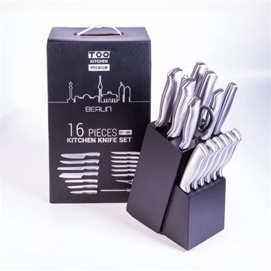 Set Cuțite Bucătărie TOO BERLIN 16 Piese Premium (KT-389)
