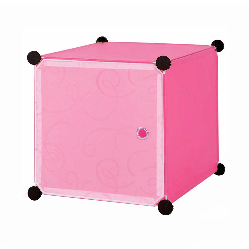 Plastic cabinet with batteries - pink-1