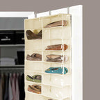 Door-mounted shoe storage beige-1