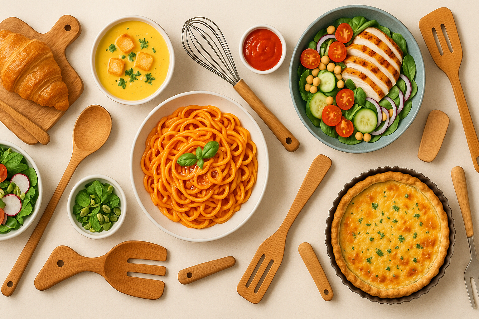 Banner Ustensile de Bucătărie cu Mâncare