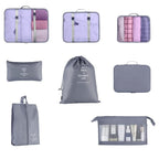 Set organizator pentru bagaje, 8 piese, gri-2