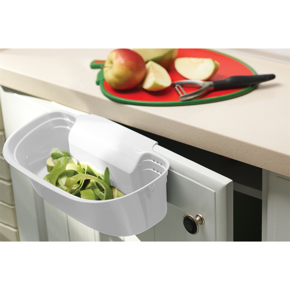 Iris Bio 2,2 literes ajtóra akasztható műanyag szemetes - Fehér (G-550)-0