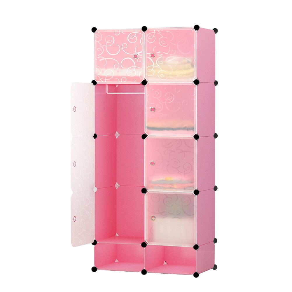 Plastic cabinet with batteries - pink-0