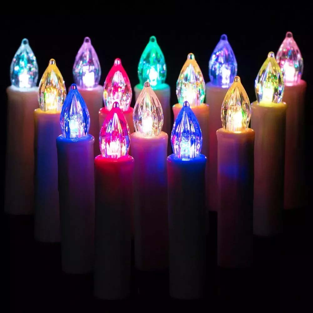 Wireless candle set, 30 pcs., with remote control, in several colors-1